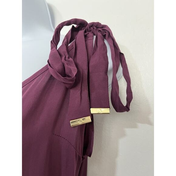 Kate Spade NY Flared Lightweight Romper Size L Cabernet Swim Cover Up Vacay NWT - Picture 4 of 9